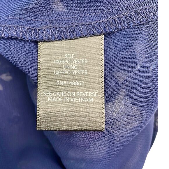 Torrid Blouse Womens 6X Blue Floral Top Cold Shoulder Flowy Fairy Bloomcore - Picture 7 of 11